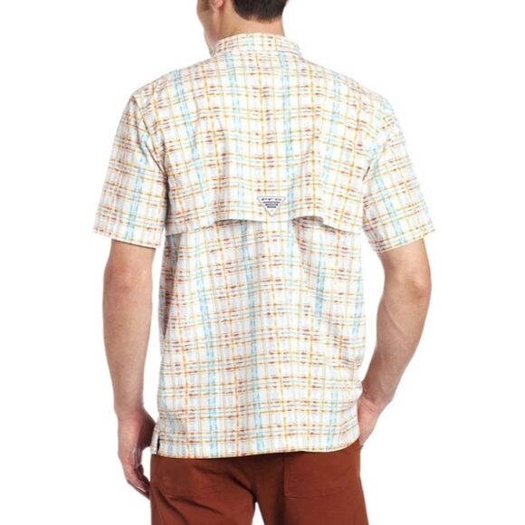Columbia Men’s Trollers Best Short Sleeve Shirt Mirage/Tortuga Plaid Pri… - Picture 2 of 11